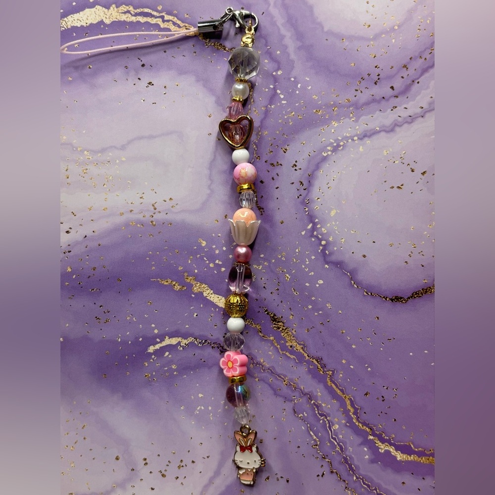 Handmade hello kitty mini phone charm/ keychain accessories